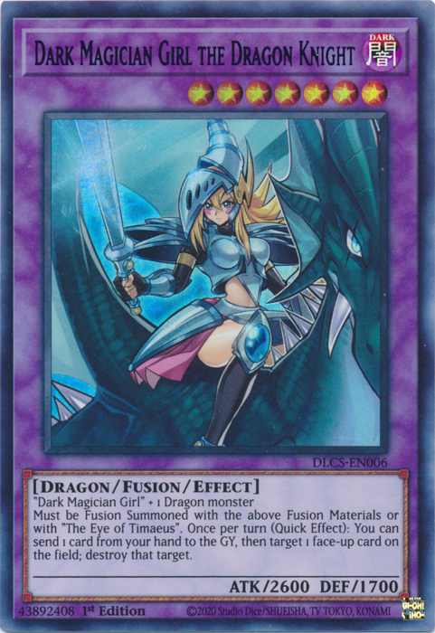 Dark Magician Girl the Dragon Knight (Green) [DLCS-EN006] Ultra Rare | Dragon's Lair Comics and Fantasy Houston TX