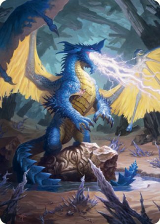 Blue Dragon Art Card [Dungeons & Dragons: Adventures in the Forgotten Realms Art Series] | Dragon's Lair Comics and Fantasy Houston TX