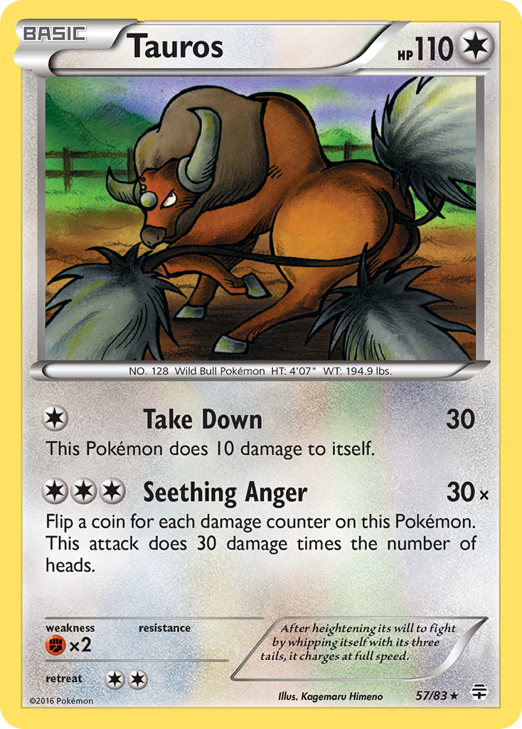 Tauros (57/83) [XY: Generations] | Dragon's Lair Comics and Fantasy Houston TX