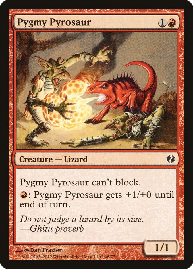 Pygmy Pyrosaur [Duel Decks: Venser vs. Koth] | Dragon's Lair Comics and Fantasy Houston TX