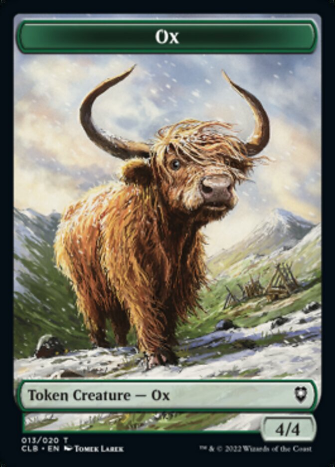 Ox Token [Commander Legends: Battle for Baldur's Gate Tokens] | Dragon's Lair Comics and Fantasy Houston TX