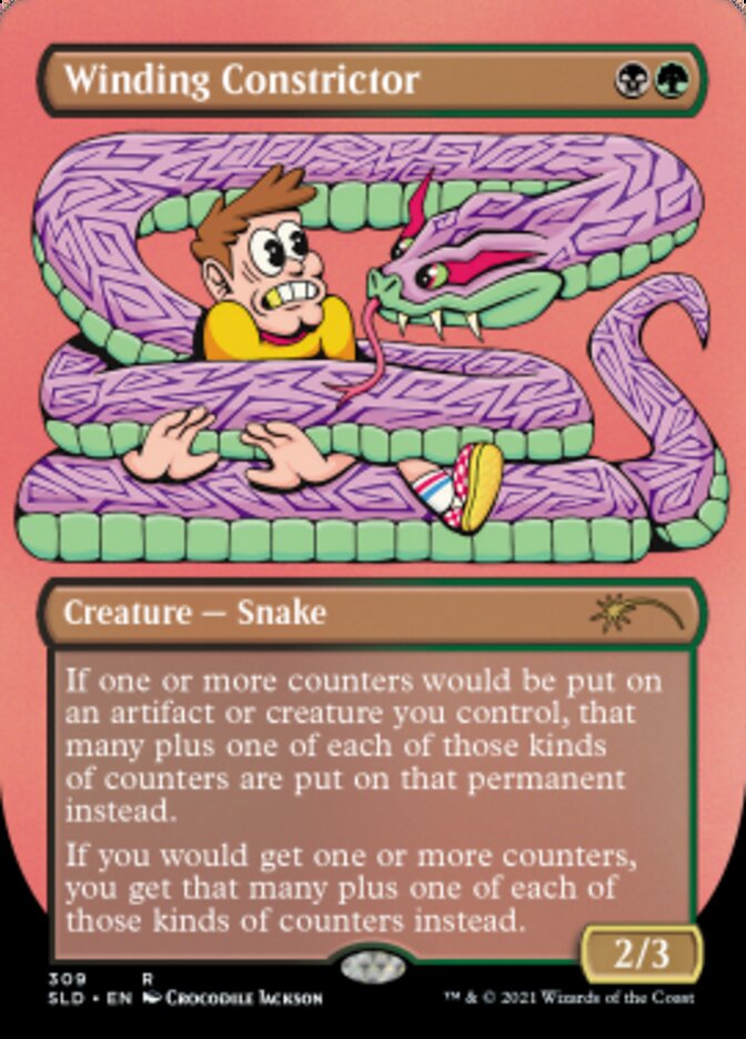 Winding Constrictor (Borderless) [Secret Lair Drop Series] | Dragon's Lair Comics and Fantasy Houston TX