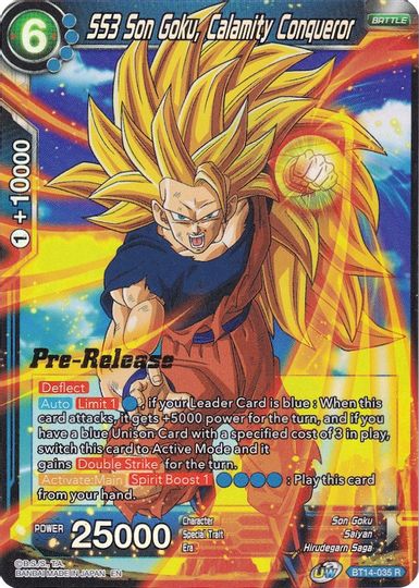 SS3 Son Goku, Calamity Conqueror (BT14-035) [Cross Spirits Prerelease Promos] | Dragon's Lair Comics and Fantasy Houston TX