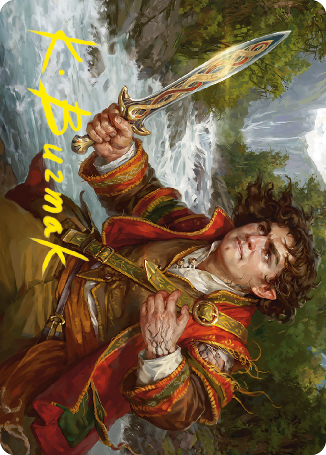 Frodo Baggins Art Card (16/81) (Gold-Stamped Signature) [The Lord of the Rings: Tales of Middle-earth Art Series] | Dragon's Lair Comics and Fantasy Houston TX