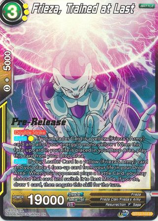 Frieza, Trained at Last (BT12-101) [Vicious Rejuvenation Prerelease Promos] | Dragon's Lair Comics and Fantasy Houston TX