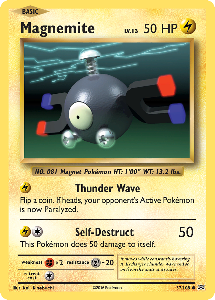 Magnemite (37/108) [XY: Evolutions] | Dragon's Lair Comics and Fantasy Houston TX