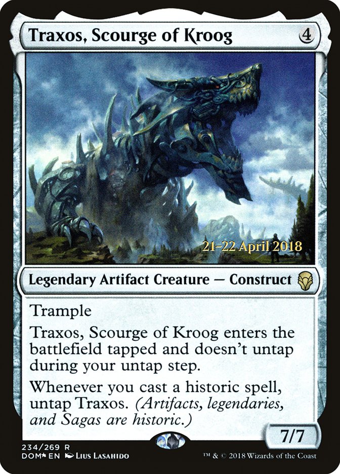 Traxos, Scourge of Kroog [Dominaria Prerelease Promos] | Dragon's Lair Comics and Fantasy Houston TX