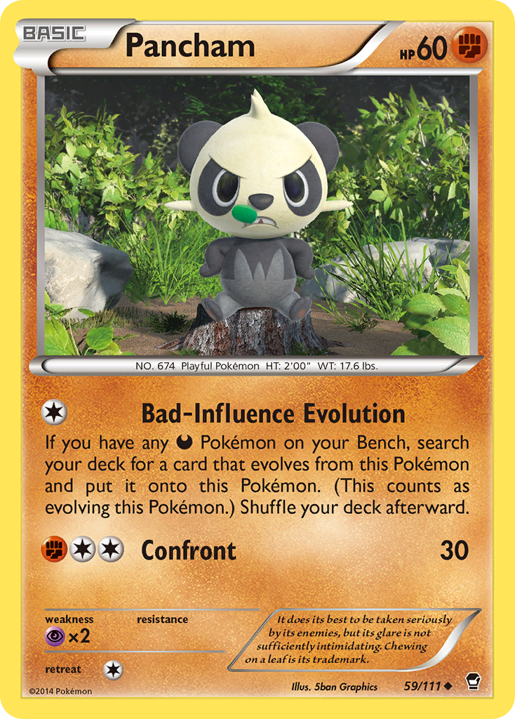 Pancham (59/111) [XY: Furious Fists] | Dragon's Lair Comics and Fantasy Houston TX