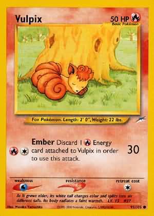 Vulpix (91/105) [Neo Destiny Unlimited] | Dragon's Lair Comics and Fantasy Houston TX