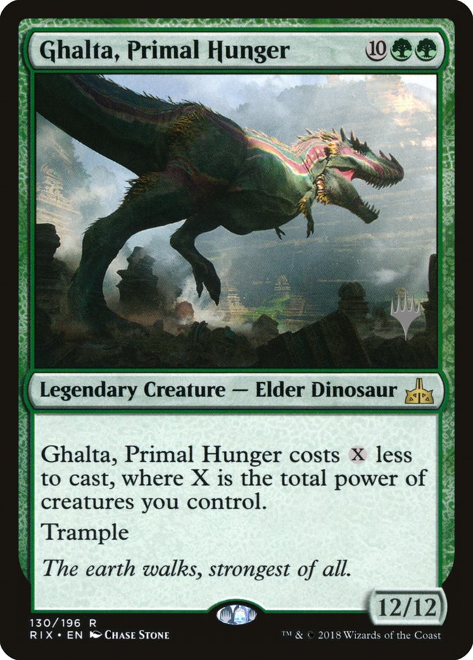 Ghalta, Primal Hunger (Promo Pack) [Rivals of Ixalan Promos] | Dragon's Lair Comics and Fantasy Houston TX