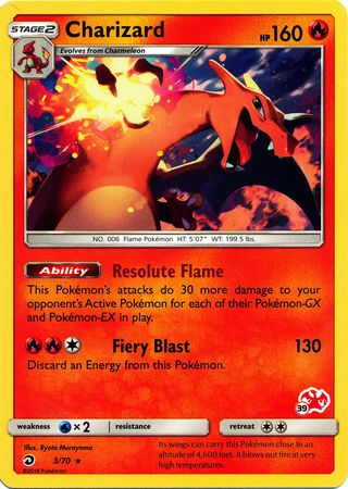 Charizard (3/70) (Charizard Stamp #39) [Battle Academy 2020] | Dragon's Lair Comics and Fantasy Houston TX