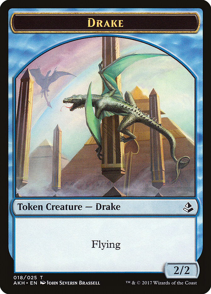 Angel of Sanctions // Drake Double-Sided Token [Amonkhet Tokens] | Dragon's Lair Comics and Fantasy Houston TX