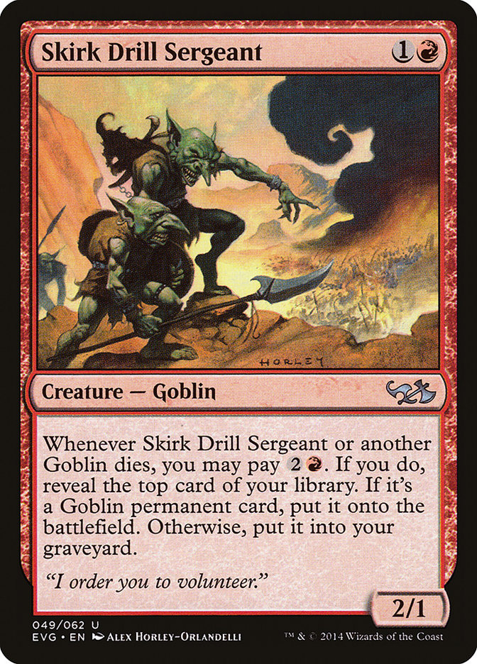 Skirk Drill Sergeant (Elves vs. Goblins) [Duel Decks Anthology] | Dragon's Lair Comics and Fantasy Houston TX