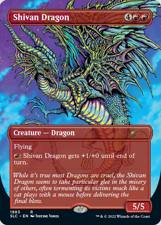 Shivan Dragon (Borderless) [Secret Lair 30th Anniversary Countdown Kit] | Dragon's Lair Comics and Fantasy Houston TX