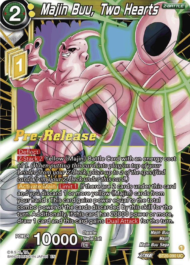 Majin Buu, Two Hearts (BT20-090) [Power Absorbed Prerelease Promos] | Dragon's Lair Comics and Fantasy Houston TX