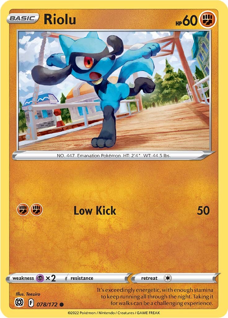 Riolu (078/172) [Sword & Shield: Brilliant Stars] | Dragon's Lair Comics and Fantasy Houston TX