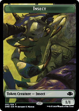 Insect // Cat (008) Double-Sided Token [Dominaria Remastered Tokens] | Dragon's Lair Comics and Fantasy Houston TX