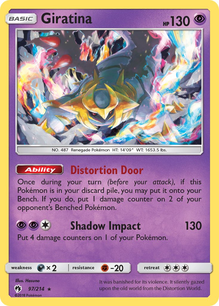 Giratina (97/214) (Theme Deck Exclusive) [Sun & Moon: Lost Thunder] | Dragon's Lair Comics and Fantasy Houston TX