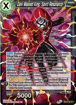 Dark Masked King, Spirit Resonance (Starter Deck - Darkness Reborn) (SD16-02) [Cross Spirits] | Dragon's Lair Comics and Fantasy Houston TX