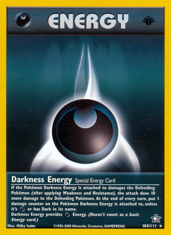 Darkness Energy (104/111) [Neo Genesis 1st Edition] | Dragon's Lair Comics and Fantasy Houston TX