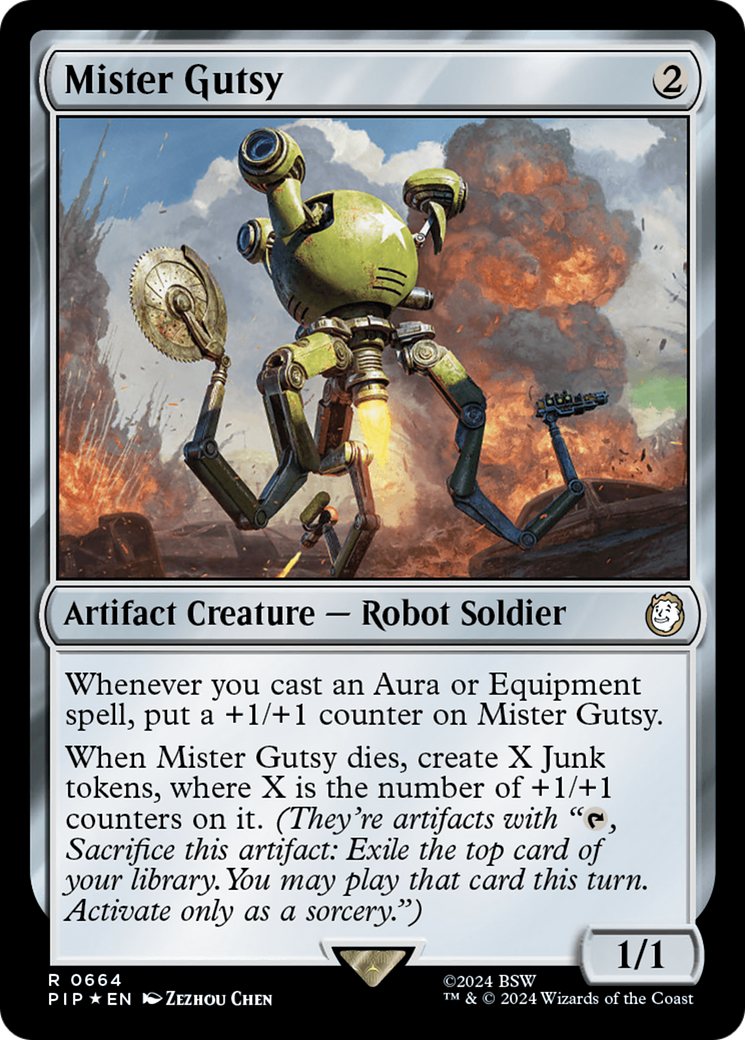 Mister Gutsy (Surge Foil) [Fallout] | Dragon's Lair Comics and Fantasy Houston TX