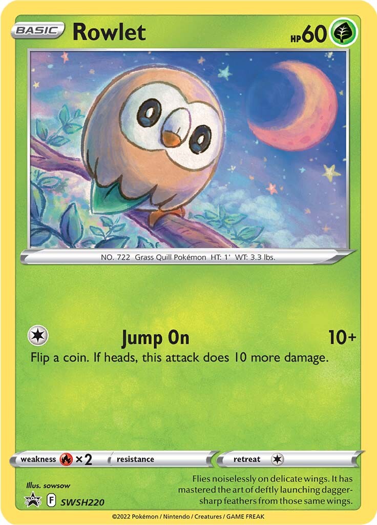 Rowlet (SWSH220) [Sword & Shield: Black Star Promos] | Dragon's Lair Comics and Fantasy Houston TX