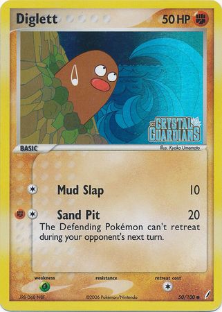 Diglett (50/100) (Stamped) [EX: Crystal Guardians] | Dragon's Lair Comics and Fantasy Houston TX