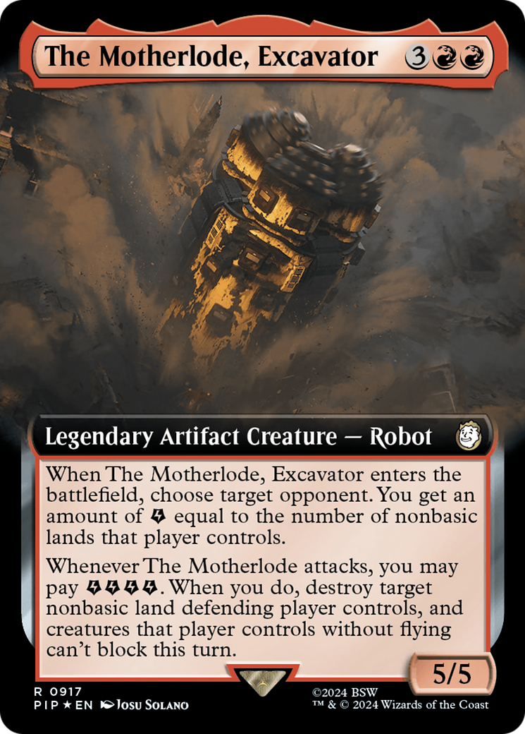 The Motherlode, Excavator (Extended Art) (Surge Foil) [Fallout] | Dragon's Lair Comics and Fantasy Houston TX