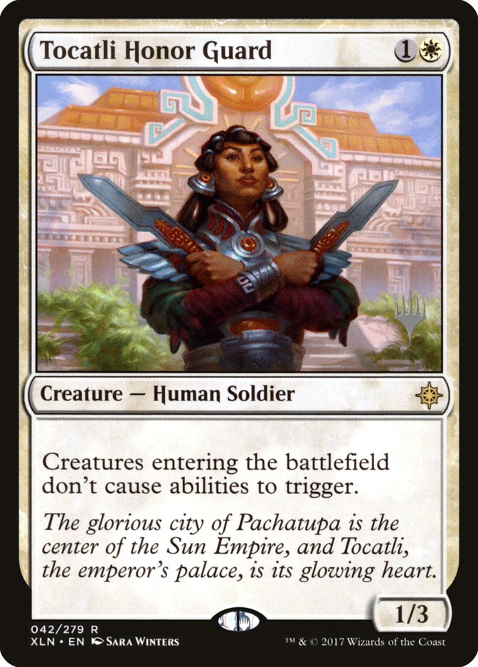 Tocatli Honor Guard (Promo Pack) [Ixalan Promos] | Dragon's Lair Comics and Fantasy Houston TX