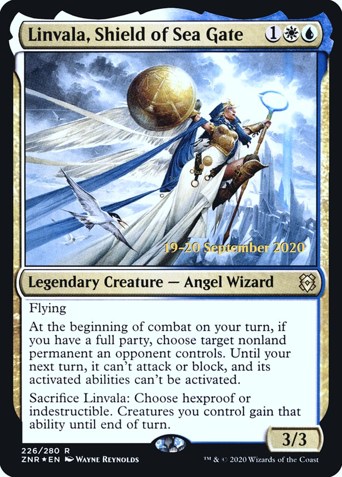 Linvala, Shield of Sea Gate [Zendikar Rising Prerelease Promos] | Dragon's Lair Comics and Fantasy Houston TX