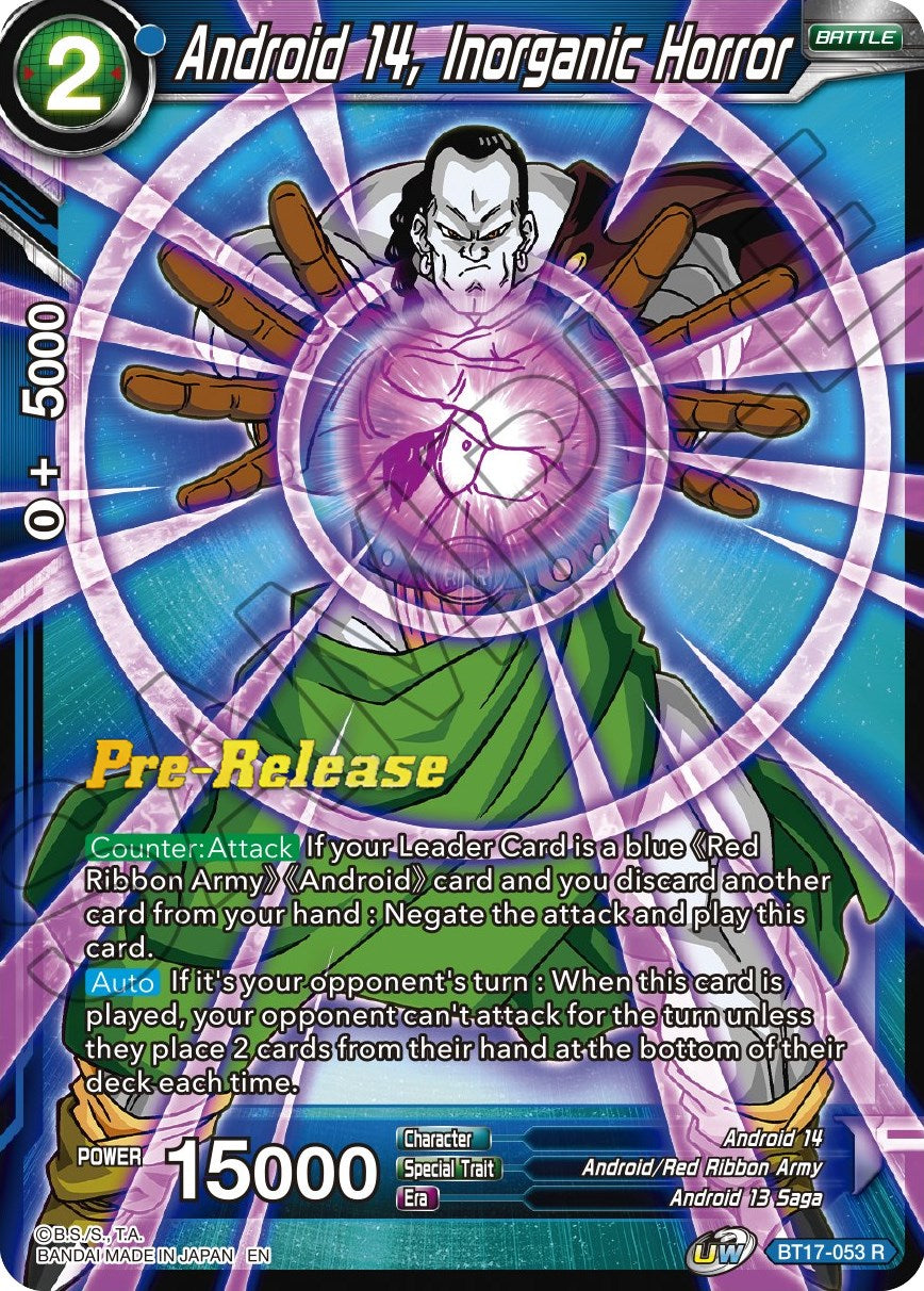 Android 14, Inorganic Horror (BT17-053) [Ultimate Squad Prerelease Promos] | Dragon's Lair Comics and Fantasy Houston TX