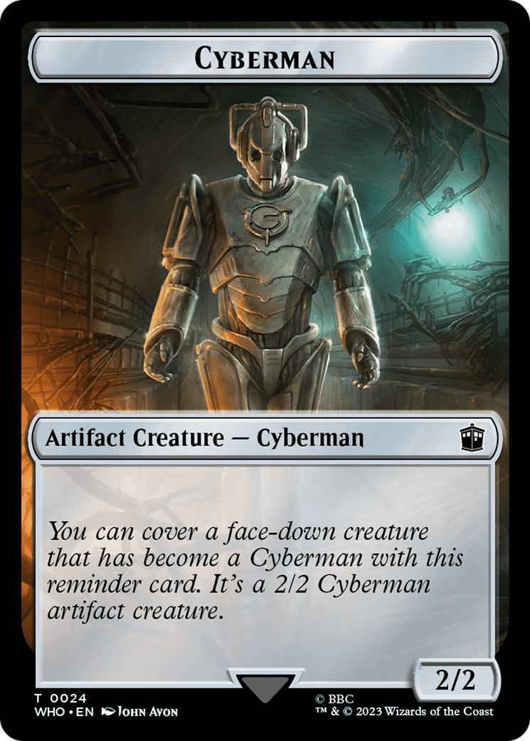 Human Noble // Cyberman Double-Sided Token [Doctor Who Tokens] | Dragon's Lair Comics and Fantasy Houston TX