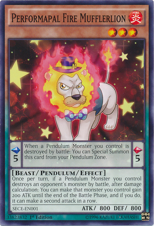 Performapal Fire Mufflerlion [SECE-EN001] Common | Dragon's Lair Comics and Fantasy Houston TX