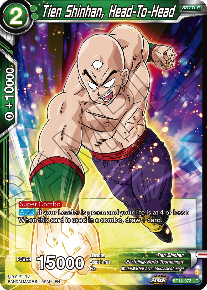 Tien Shinhan, Head-To-Head (BT18-073) [Dawn of the Z-Legends] | Dragon's Lair Comics and Fantasy Houston TX