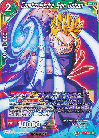 Combo Strike Son Gohan (Shop Tournament: Assault of Saiyans) (P-130) [Promotion Cards] | Dragon's Lair Comics and Fantasy Houston TX