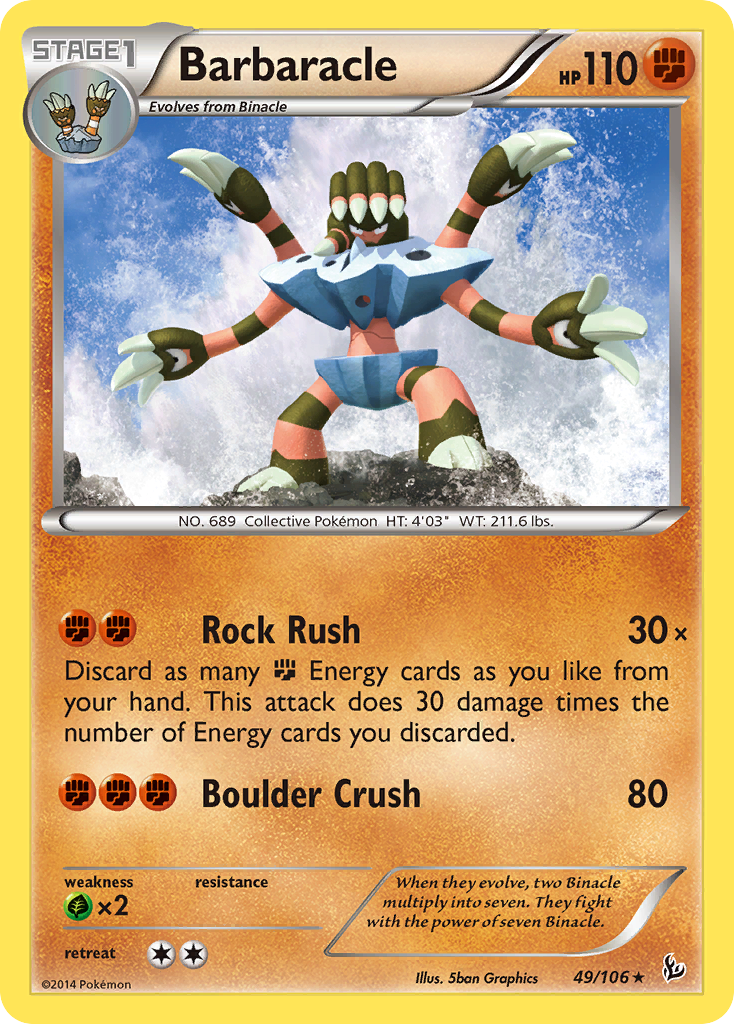 Barbaracle (49/106) [XY: Flashfire] | Dragon's Lair Comics and Fantasy Houston TX