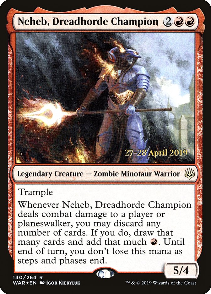 Neheb, Dreadhorde Champion [War of the Spark Prerelease Promos] | Dragon's Lair Comics and Fantasy Houston TX