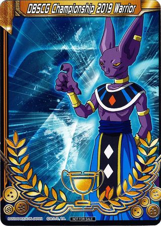 DBSCG Championship 2019 Warrior (Merit Card) - Universe 7 "Beerus" (7) [Tournament Promotion Cards] | Dragon's Lair Comics and Fantasy Houston TX