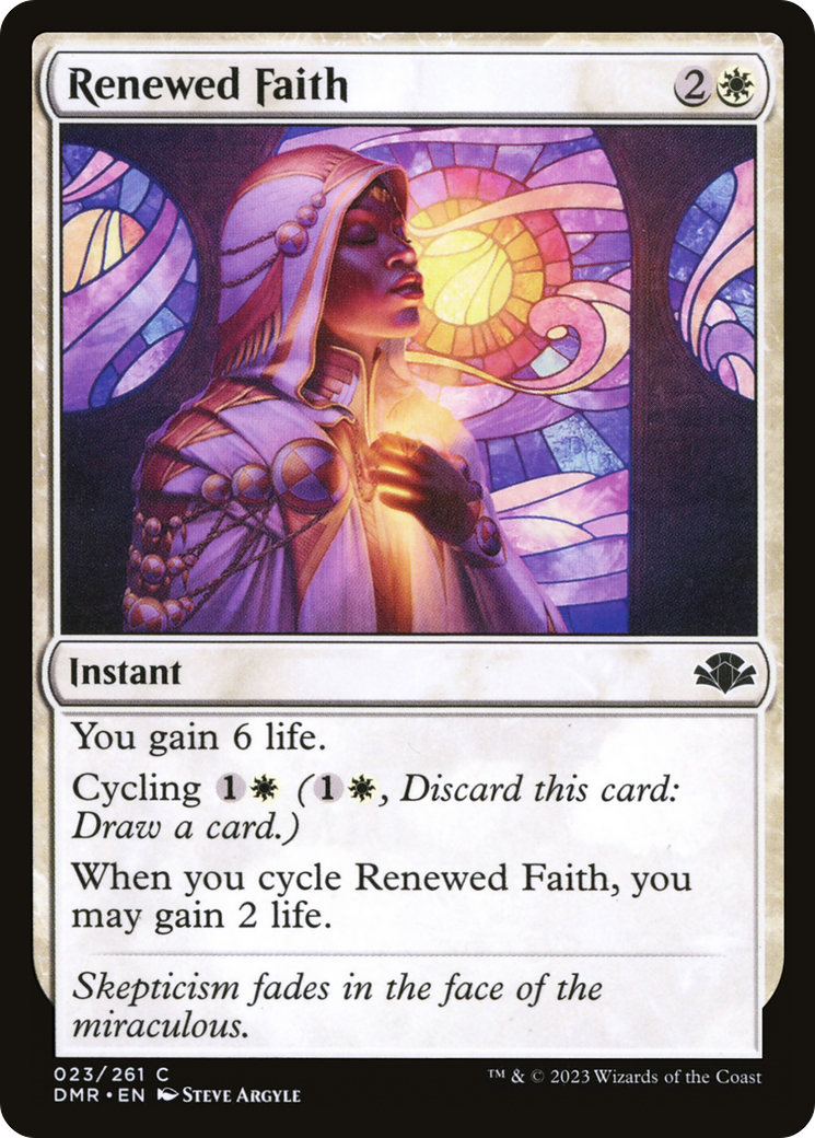 Renewed Faith [Dominaria Remastered] | Dragon's Lair Comics and Fantasy Houston TX