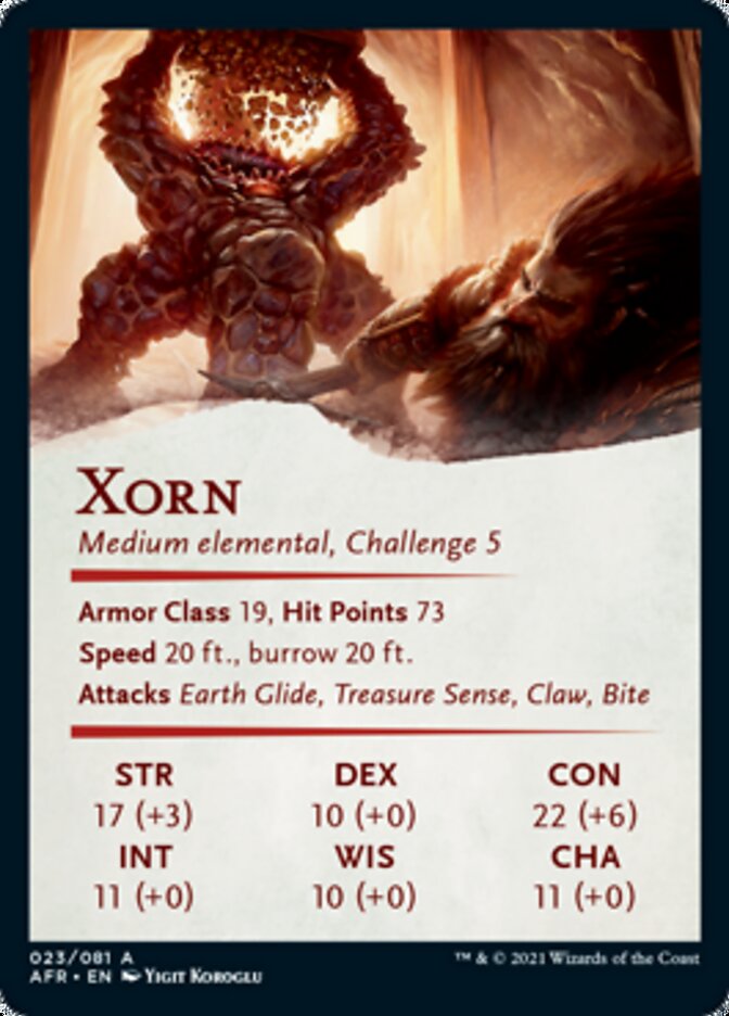 Xorn Art Card [Dungeons & Dragons: Adventures in the Forgotten Realms Art Series] | Dragon's Lair Comics and Fantasy Houston TX