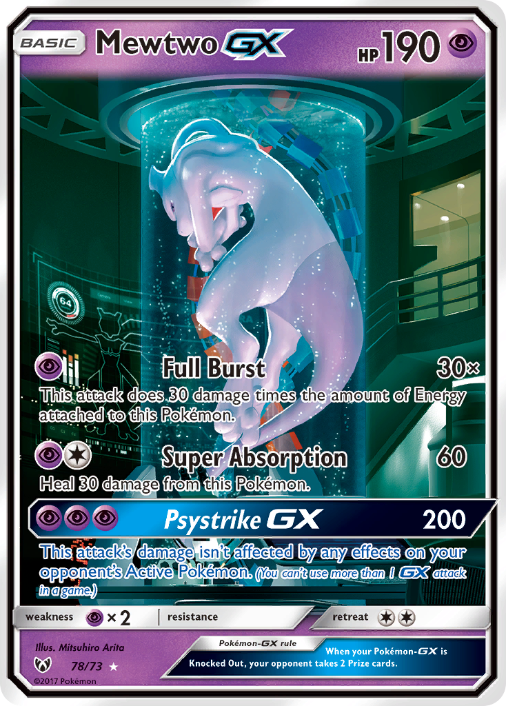 Mewtwo GX (78/73) [Sun & Moon: Shining Legends] | Dragon's Lair Comics and Fantasy Houston TX