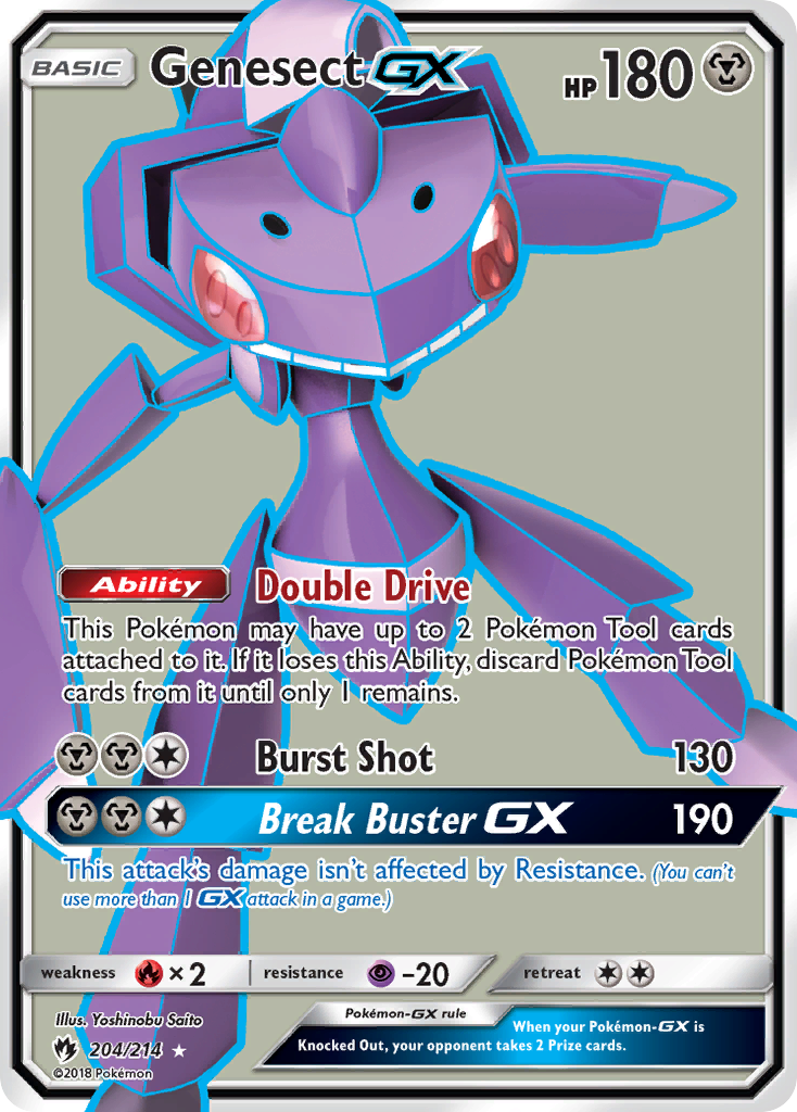 Genesect GX (204/214) [Sun & Moon: Lost Thunder] | Dragon's Lair Comics and Fantasy Houston TX