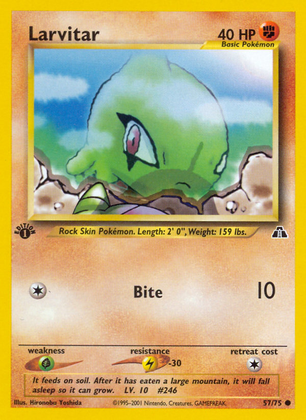 Larvitar (57/75) [Neo Discovery 1st Edition] | Dragon's Lair Comics and Fantasy Houston TX