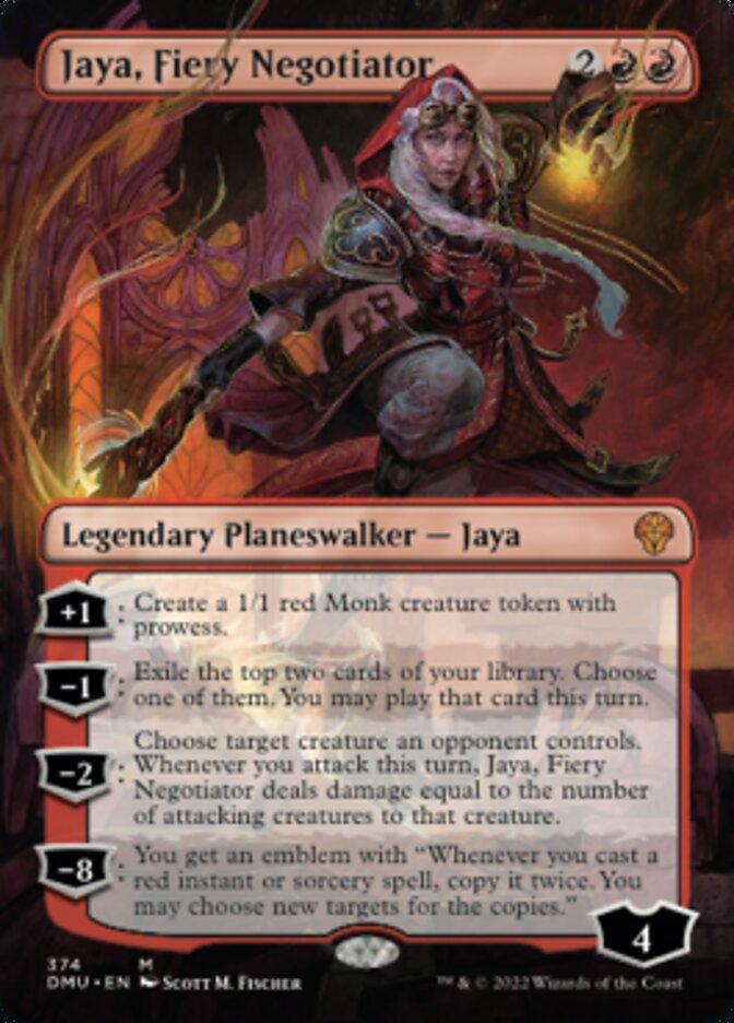 Jaya, Fiery Negotiator (Borderless) [Dominaria United] | Dragon's Lair Comics and Fantasy Houston TX