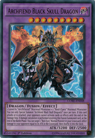 Archfiend Black Skull Dragon [CORE-EN048] Ultra Rare | Dragon's Lair Comics and Fantasy Houston TX