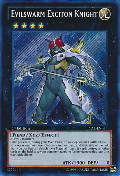 Evilswarm Exciton Knight [LVAL-EN056] Secret Rare | Dragon's Lair Comics and Fantasy Houston TX