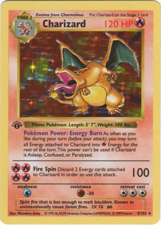 Charizard (4/102) (Shadowless) [Base Set 1st Edition] | Dragon's Lair Comics and Fantasy Houston TX