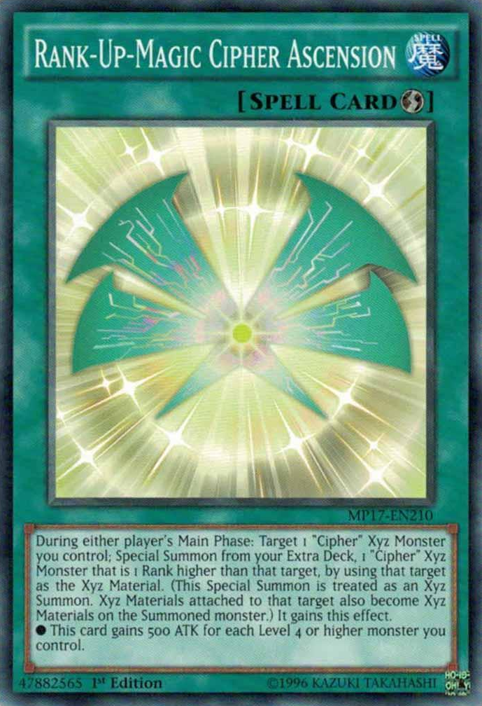 Rank-Up-Magic Cipher Ascension [MP17-EN210] Common | Dragon's Lair Comics and Fantasy Houston TX