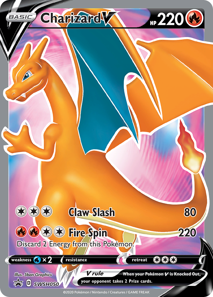 Charizard V (SWSH050) [Sword & Shield: Black Star Promos] | Dragon's Lair Comics and Fantasy Houston TX