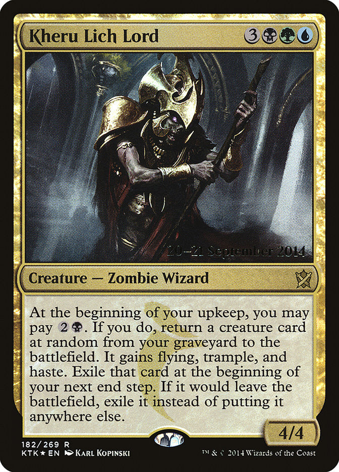 Kheru Lich Lord [Khans of Tarkir Prerelease Promos] | Dragon's Lair Comics and Fantasy Houston TX